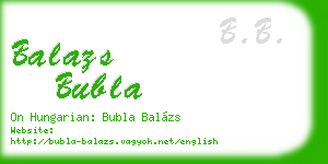 balazs bubla business card